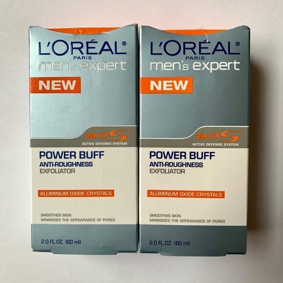 L'oreal Men's Expert Power Buff Exfoliator x2 NEW - Picture 1 of 6